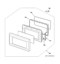 DOOR PARTS Diagram and Parts List for JES1451BJ02  General Electric Microwave