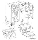 CABINET Diagram and Parts List for GTS17GBSALWW  General Electric Refrigerator