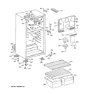 CABINET Diagram and Parts List for GTS18ABSARWW  General Electric Refrigerator