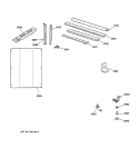 CLOSURE PARTS Diagram and Parts List for AJES06LSM1  General Electric Air Conditioner