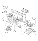 INTERIOR PARTS 1 Diagram and Parts List for JVM1640SJ03  General Electric Microwave