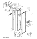 FREEZER DOOR Diagram and Parts List for PSH25PSSBSV  General Electric Refrigerator