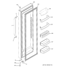 FRESH FOOD DOOR Diagram and Parts List for GSR23WSSASS  General Electric Refrigerator