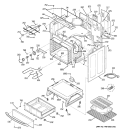 BODY PARTS Diagram and Parts List for JCBP64SJ3SS  General Electric Range