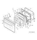 DOOR Diagram and Parts List for JCSP47SK1SS  General Electric Range