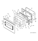 DOOR Diagram and Parts List for JD968SK1SS  General Electric Range