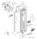 FREEZER DOOR Diagram and Parts List for PSH25MGSBBV  General Electric Refrigerator