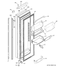 FRESH FOOD DOOR Diagram and Parts List for PSH25SGSBSV  General Electric Refrigerator