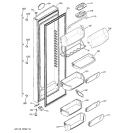 FRESH FOOD DOOR Diagram and Parts List for ZCG23SGSCSS  General Electric Refrigerator
