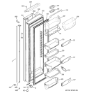 FRESH FOOD DOOR Diagram and Parts List for PIG23SGSBFSV  General Electric Refrigerator