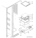 FRESH FOOD SHELVES Diagram and Parts List for GCG23YESBFSS  General Electric Refrigerator