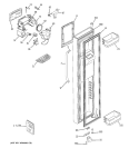 FREEZER DOOR Diagram and Parts List for GCG23YHSBFSS  General Electric Refrigerator