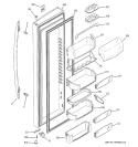 FRESH FOOD DOOR Diagram and Parts List for PCG23SGSBFSS  General Electric Refrigerator