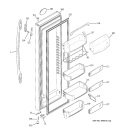 FRESH FOOD DOOR Diagram and Parts List for PCF23MGSBBB  General Electric Refrigerator