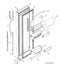 FRESH FOOD DOOR Diagram and Parts List for GCG21ZESBFBB  General Electric Refrigerator