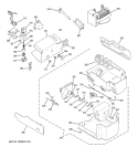 ICE MAKER & DISPENSER Diagram and Parts List for GCG21ZESBFBB  General Electric Refrigerator
