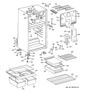 CABINET Diagram and Parts List for GTS18EBSARWW  General Electric Refrigerator