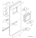 Part Location Diagram of WR13X10396 GE HINGE CLOSURE Assembly DOOR