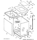CABINET, COVER & FRONT PANEL Diagram and Parts List for WCCD2050F2WC  General Electric Washer