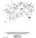 CONTROLS & BACKSPLASH Diagram and Parts List for WCRD2050F2WC  General Electric Washer