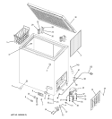 FREEZER Diagram and Parts List for FCM5DRBWH  General Electric Freezer