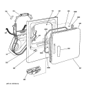 FRONT PANEL & DOOR Diagram and Parts List for DJXR433EC0CC  General Electric Dryer