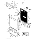 Part Location Diagram of WD34X10021 GE TRIM-ACCESS PNL CHROME R