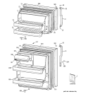 DOORS Diagram and Parts List for GTS17GBSERBB  General Electric Refrigerator