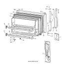 FREEZER DOOR Diagram and Parts List for TBX18GIDBRWW  General Electric Refrigerator