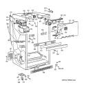 CABINET Diagram and Parts List for TBX18GIDBRWW  General Electric Refrigerator