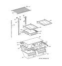 SHELF PARTS Diagram and Parts List for TBX18GIDBRWW  General Electric Refrigerator