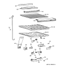 COMPARTMENT SEPARATOR PARTS Diagram and Parts List for TBX18GIDBRWW  General Electric Refrigerator