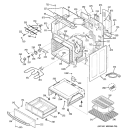 BODY PARTS Diagram and Parts List for JCBP64SJ2SS  General Electric Range