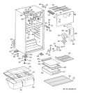 CABINET Diagram and Parts List for GTS18FBRERCC  General Electric Refrigerator