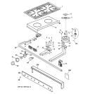 COOKTOP Diagram and Parts List for ZDP36N6DD2SS  General Electric Range