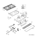 COOKTOP & BURNER PARTS Diagram and Parts List for ZGS30L4ASS  General Electric Range