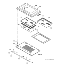 DOOR Diagram and Parts List for ZET857BB2BB  General Electric Wall Oven