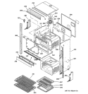 UPPER OVEN Diagram and Parts List for ZET857BB3BB  General Electric Wall Oven