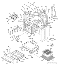 BODY PARTS Diagram and Parts List for JCB800SK1SS  General Electric Range