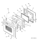 DOOR Diagram and Parts List for JCB800SK1SS  General Electric Range
