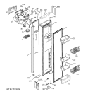 FREEZER DOOR Diagram and Parts List for PIG23NGSAFKB  General Electric Refrigerator