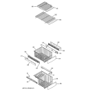 FREEZER SHELVES Diagram and Parts List for PIG23NGSAFKB  General Electric Refrigerator