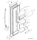 FRESH FOOD DOOR Diagram and Parts List for PSF26MGSCBB  General Electric Refrigerator