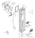 FREEZER DOOR Diagram and Parts List for PSK27SGRACSS  General Electric Refrigerator