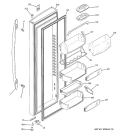 FRESH FOOD DOOR Diagram and Parts List for PSK27SGRACSS  General Electric Refrigerator