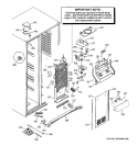 FREEZER SECTION Diagram and Parts List for GCL22KGRESV  General Electric Refrigerator