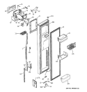 FREEZER DOOR Diagram and Parts List for GSG25MISBCWW  General Electric Refrigerator