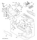 ICE MAKER & DISPENSER Diagram and Parts List for PSC25MGSBBB  General Electric Refrigerator