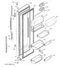 FRESH FOOD DOOR Diagram and Parts List for PSG25MCSBCBB  General Electric Refrigerator