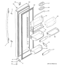 FRESH FOOD DOOR Diagram and Parts List for PSG25SGSBCSS  General Electric Refrigerator